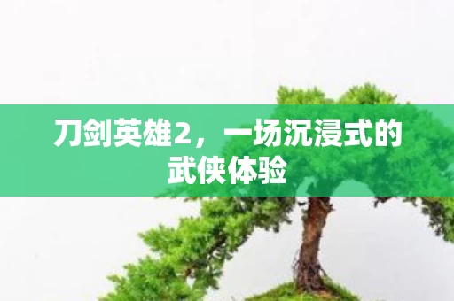一场沉浸式的武侠体验图片