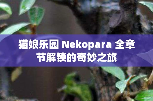 猫娘乐园 Nekopara 全章节解锁的奇妙之旅图片