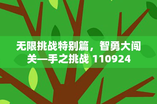 手之挑战 110924图片