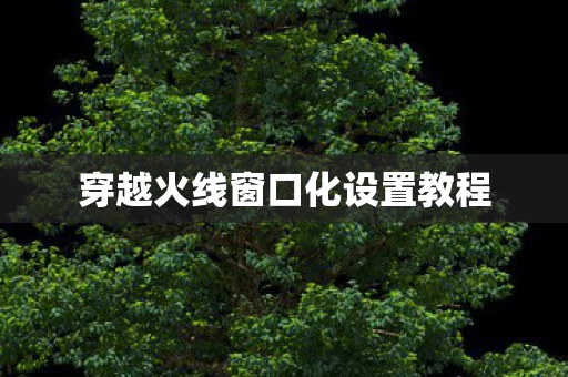 穿越火线窗口化设置教程图片