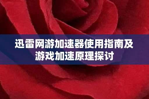 迅雷网游加速器使用指南及游戏加速原理探讨图片