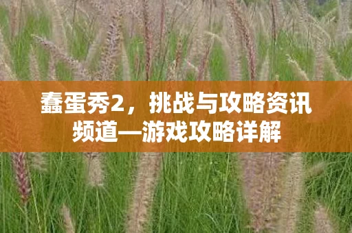 挑战与攻略资讯频道图片
