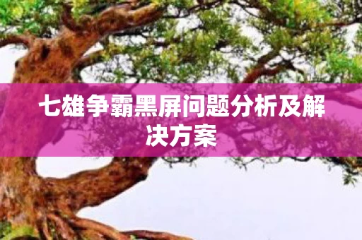 七雄争霸黑屏问题分析及解决方案图片