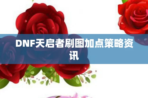 DNF天启者刷图加点策略资讯图片