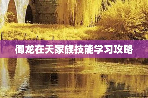 御龙在天家族技能学习攻略图片