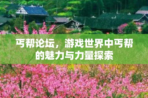 游戏世界中丐帮的魅力与力量探索图片