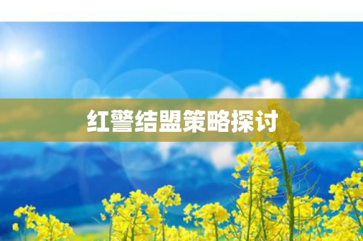 红警结盟策略探讨图片