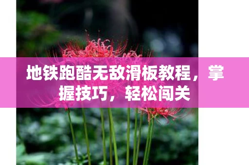 地铁跑酷无敌滑板教程图片