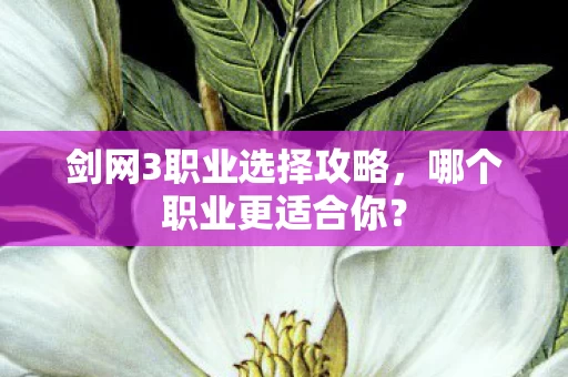 剑网3职业选择攻略图片