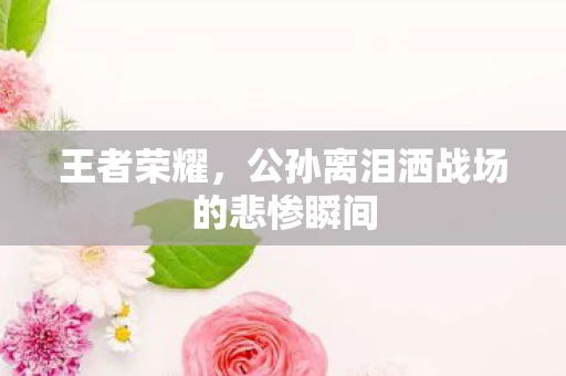 公孙离泪洒战场的悲惨瞬间图片