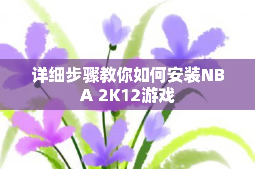 详细步骤教你如何安装NBA 2K12游戏图片