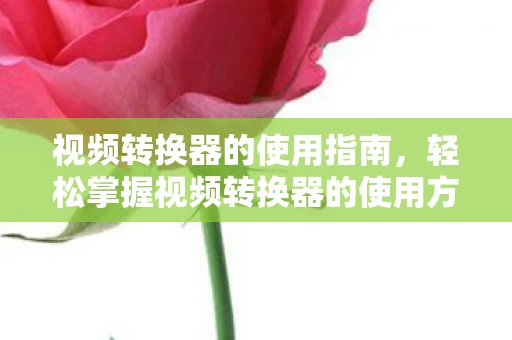 轻松掌握视频转换器的使用方法图片