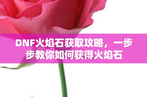 一步步教你如何获得火焰石图片