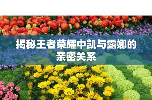 揭秘王者荣耀中凯与露娜的亲密关系图片