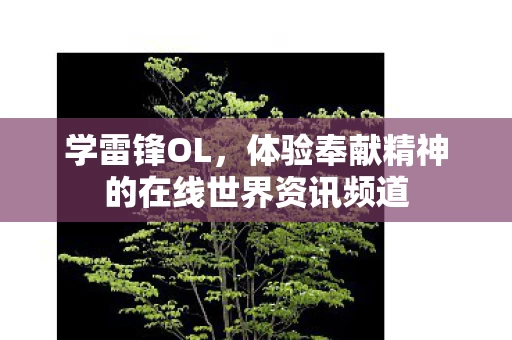 体验奉献精神的在线世界资讯频道图片