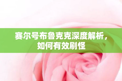 赛尔号布鲁克克深度解析图片