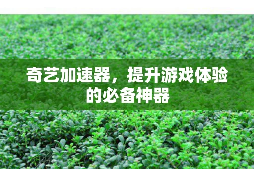 提升游戏体验的必备神器图片