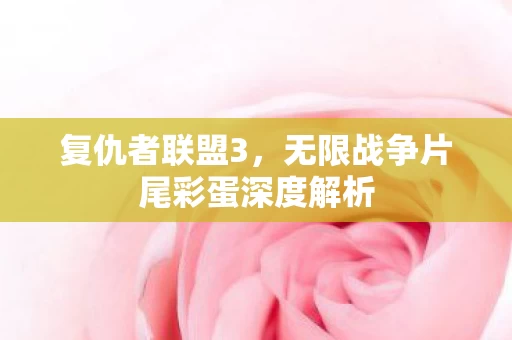 无限战争片尾彩蛋深度解析图片