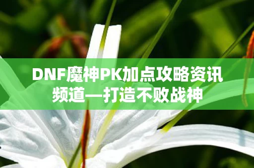 DNF魔神PK加点攻略资讯频道图片
