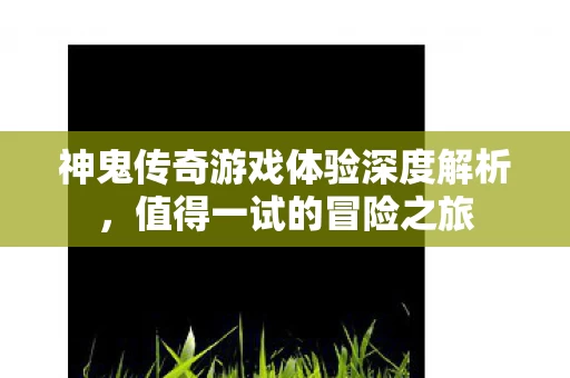 神鬼传奇游戏体验深度解析图片