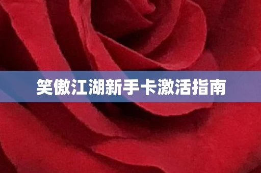 笑傲江湖新手卡激活指南图片