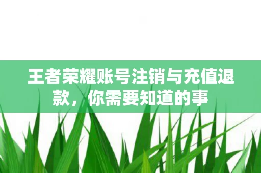 王者荣耀账号注销与充值退款图片