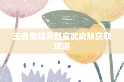 王者荣耀苏烈玄武皮肤获取攻略图片