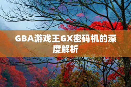 GBA游戏王GX密码机的深度解析图片