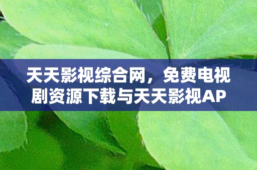 免费电视剧资源下载与天天影视APP的魅力图片