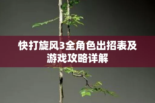 快打旋风3全角色出招表及游戏攻略详解图片