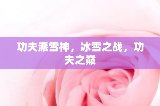 功夫派雪神图片