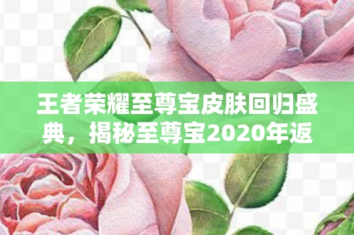 揭秘至尊宝2020年返场时间图片