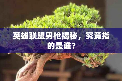 英雄联盟男枪揭秘图片