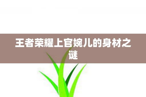 王者荣耀上官婉儿的身材之谜图片