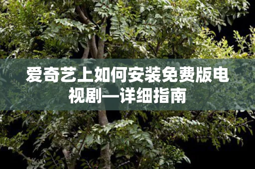 爱奇艺上如何安装免费版电视剧图片