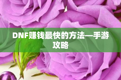 DNF赚钱最快的方法图片